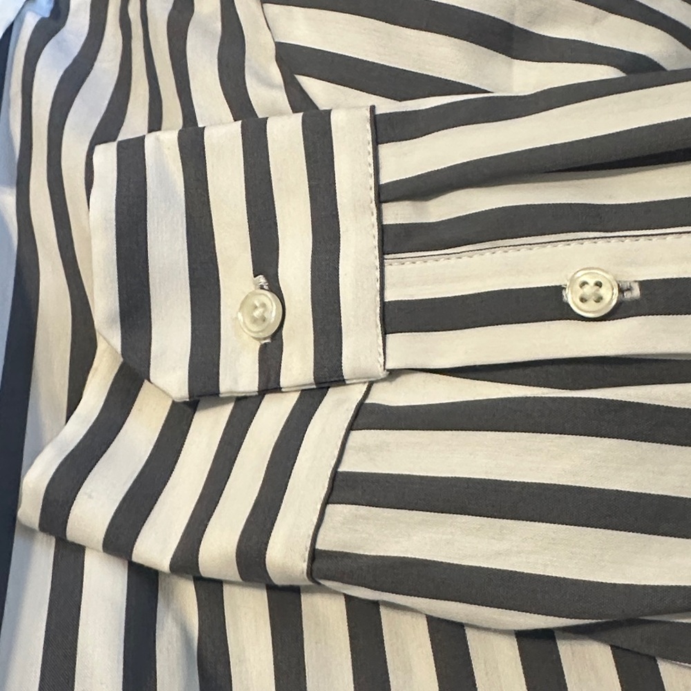 Ann Taylor Size 6P Long Sleeve Tie Front Button Down Shirt NWT - Picture 8 of 9